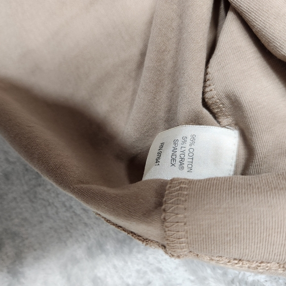 J Jill Womens Supersoft Square Neck Tee Sz Med Cream Stretch Cotton Top Shirt - Picture 5 of 6